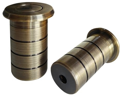 bjsdkff Floor Hole Dust-Proof Cover, Door Bolt Accessories, Safety Sliding Lock Inserts, Spring All Copper Dust-Proof Cover Hardware Cylinder Bolt 2 Pcs