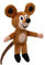 Fingerpuppe Plüsh Tierhandpuppe Handpuppe Handspielpuppe 12 cm Original Der Kleine Maulwurf Braun Maus Handpuppe Handspielpuppe für Kinder Jungen Mädchen