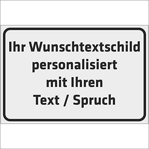 INDIGOS UG Panneau en aluminium Dibond - 8 tailles - Personnalisable avec texte - Pour garage, hôtel, parking, école, abri de voiture, entreprise - Personnalisable
