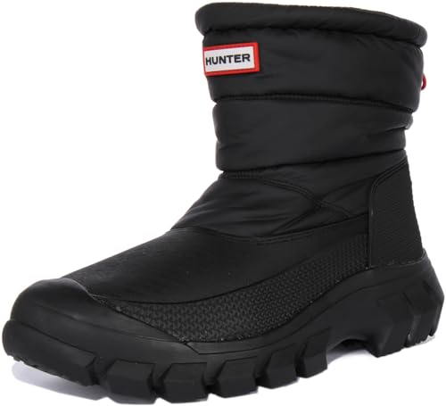Hunter Mens MFS9144RMA - Stivali da neve, Nero, 12