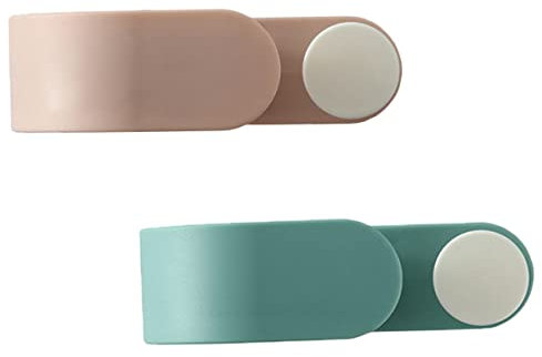 TOPBATHY 2pcs Punch-free Mop Hook Broom Hanger Wall-mounted Mop Organizer Sturdy Plastic Multifunctional Clip for Bathroom Kitchen Storage