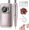 Madenia Ponceuse pour Ongles Professionnelle, Lime à Ongles Electrique Rechargeable 35000 RPM, Portable Ponceuse à Ongles pour Manucure Salon et Maison, Rose