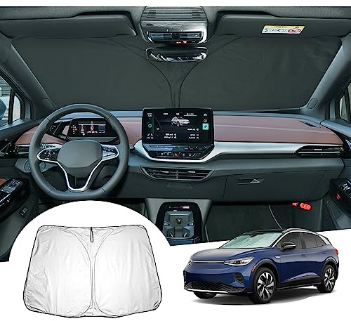 [Upgrade] GAFAT Kompatibel mit VW ID.4 ID.5 GTX Pro 2021-2025 2026 Sonnenschutz Frontscheibe Innen, Facelift ID4 2025 Windschutzscheibe Sonnenschirm Sonnenblende, Abkühlung, UV Schutz, ID.4 Zubehör