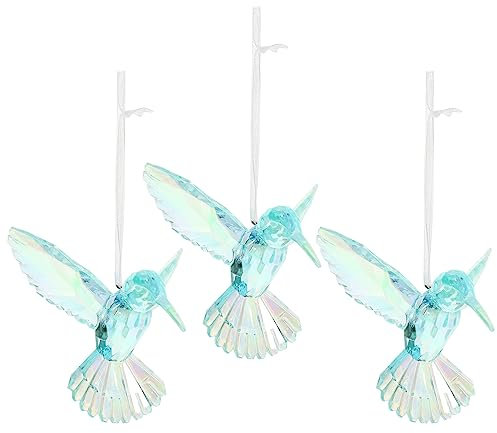 EXCEART 3stücke Teiliges Hängendes -Ornament Aus Acryl Transparentes Schillerndes Vogel- Für Fenster Türen Und Hochzeiten Versatile Gartendekoration
