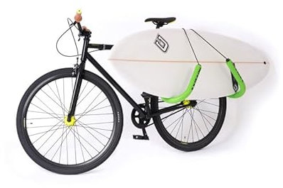 PAT RACKS Premium Shortboard Fahrradträger - Dual Arm Fahrrad Surfboard Träger 12mm Schutzschaum Verstellbare Sattelstütze Befestigung Einfache Schnelle Montage Shortboard Skimboard Bodyboard Boogie