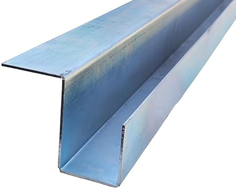2 mm Dicke Kastenrinne, Dachrinne, Regenrinne kastenförmig, Wetterschenkel Z Profil Stahl verzinkt (A: 40 x B: 80 x C: 60 x D: 40 x Länge: 1000)