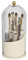 Emljkvp Support de pinceaux de maquillage avec couvercle anti-poussière rotatif à 360° pour salle de bain, blanc/beige
