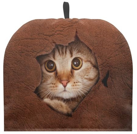 SCRAWLGOD Teekannen-Abdeckung mit niedlicher Katze, isolierte Teekanne, gemütliche Kaffeekanne, lustige Tiere, langlebig, Frühstückswärmer, Küche und Esszimmer, Geschenke für Frauen und Mädchen
