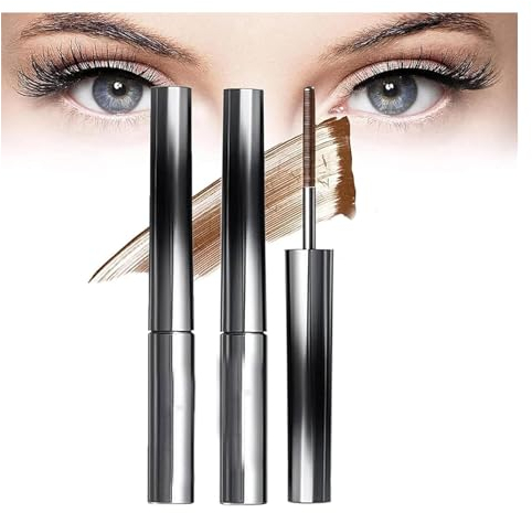 Judy Doll Mascara,Judydoll Metal Mascara,Mascara 3D Judydoll,JudyDoll Iron Brush Mascara,Washable Extra Slim Metal Bristleless Mascara,Curling Iron Mascara,3D Curling Eyelash Iron Mascara (Brown-2pcs)