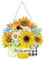 CXINLky DIY Diamond Painting Anhänger mit Kette, Sonnenblumen Diamant Painting Bilder, Kreatives 5D Diamond Malerei Wandbehang Kits für Fenster Wand Eingang Decor-02-Sonnenblumenstrauß