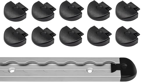 lasiprofi Endkappe Airlineschiene 1034 eckig, Abmessung: 22 x 34 x 9,6 mm, schwarz, 10er Sparset