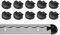 lasiprofi Endkappe Airlineschiene 1034 eckig, Abmessung: 22 x 34 x 9,6 mm, schwarz, 10er Sparset