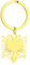 Limtula Edelstahl-Schlüsselanhänger, albanischer Schlüsselanhänger, Tierschlüssel, stilvoller ethnischer Anhänger, gold, One size