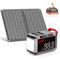 POWSTREAM Générateur solaire de 24 000 mAh avec sortie CA de 120 W crête, station d'alimentation portable de 88,8 Wh avec panneaux de 21 W inclus et lampe de camping de 248 lm, banque d'énergie