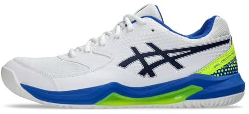 ASICS Gel-Dedicate 8 Pickleball Sneaker für Herren, Weiß/Schwarz, 46.5 EU