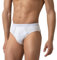 Liabel 4 Slip Uomo Cotone Bianco o Nero e Mutande Uomo Pack con Cuciture Rinforzate Set Intimo Uomo Slip con Elastico Esterno Male Underwear (IT, Testo, L, Regular, Regular, Bianco - 4pz)