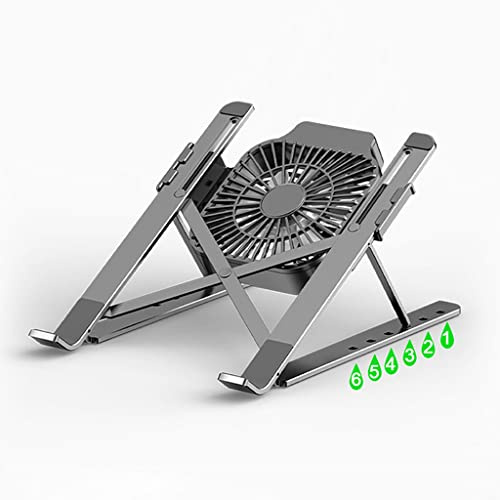 ZHCHAO Porte-Ordinateur Portable Pliable Tablette Stand Stand Portable Stand avec Ventilateur de Refroidissement for Un radiateur de Transport Facile
