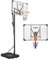 ZELUS Basketballkorb Outdoor mit Rädern Verstellbare Korbhöhe von 168 bis 305 cm Mobile Basketballanlage mit Wasser oder Sand Befüllbar für Innen-/Außenbereich