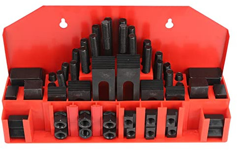 58 teiliges T-Nuten Klemmen Set, Bolzenklemmen Set Kombinierte Pressplatte für Drehmaschine, Fräsmaschine M10 Aufbewahrungsbox Im Lieferumfang Enthalten