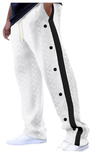 callmo Angebote des Tages Heute Blitzangebote Breite Jogginghose Herren Mit Seitlichem Reißverschluss Am Bein Open Leglang Freizeithose Weites Bein Trainingshose Reha Hose Seitlich Bequem Zu Öffnen