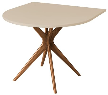 Ragaba JUBI Halb Ovaler Esstisch 90x90cm Eiche Braun Beige