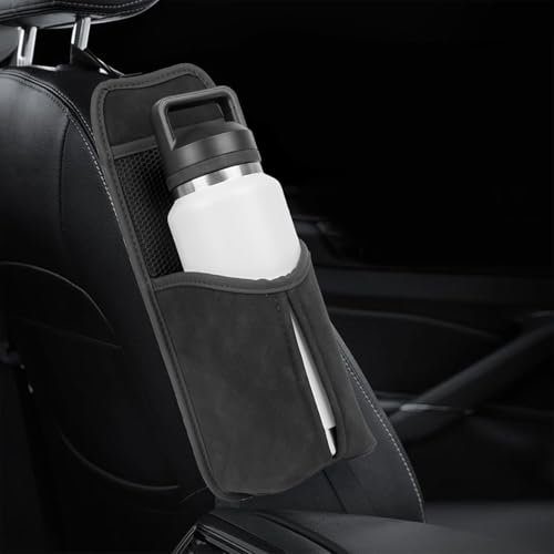 Autositz Seitenorganisator für Golf MK5 MK6 MK7 GTI, Seitensitz-Multifunktionstasche für Wasserflasche, Brille, Datenkabel,B/Black