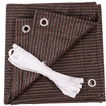 Filet d'ombrage marron pour plantes, taux d'ombrage de 90 à 95 %, tissu d'ombrage respirant pour extérieur, jardin, serre, terrasse, balcon, abri d'auto en maille, 4 x 8 m