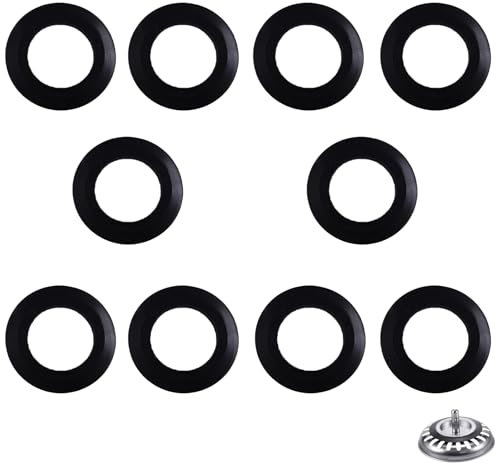 10 anillos de sellado de drenaje de fregadero de goma, juntas tóricas para cesta de cocina, tapón de colador, anillos de junta de goma, arandelas de sellado de drenaje para fregadero de baño, color