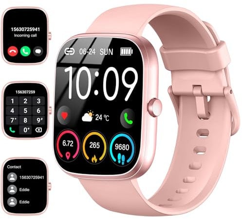 Smart Watch for Women, 2025 HD Smartwatches Answer/Make Calls, 1.91 Fitness Watch with Heart Rate/Sleep Monitor/Step Counter, 110+ Sports, IP68 Waterproof Activity Fitness Tracker for Android IOS
