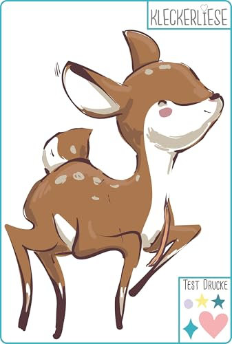 Kleckerliese DTF Bügelbild DIY Tiere Reh