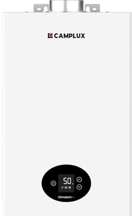 CAMPLUX Climitech 4 Gasdurchlauferhitzer 12 Liter, Indoor Gasdusche für Küche/Bad, Butan/Propan, 28-50 mbar, GX318LP