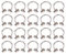 Qcwwy 20pcs Legierte C -förmige Nietschnalle, Doppelkopf -Niet -Kit -Stollen Haken Ringlederhandwerk Accessoires Geeignet für Kragen Hooks Dekor Hut Dekorative Ringe Schuhe Hardware