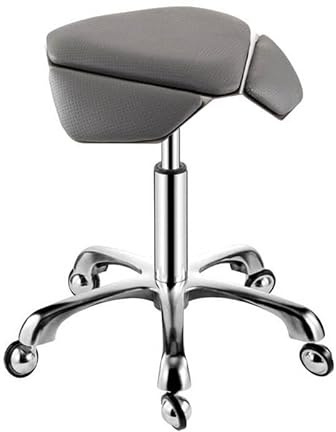 Generisch Rollsattelstuhl,Sattelhocker,ergonomischer Hocker Mit Rädern,trapezförmiger Sitzfläche Und Verstellbarer Höhe for Das Home-Office,den Salon Oder Das Geschäft(Multi-Colored)