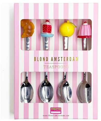 Blond Amsterdam 4er-Set Teelöffel Even Bijkletsen | Edelstahl, Even Bijkletsen Kollektion, Für Kaffee & Tee, Handwäsche empfohlen