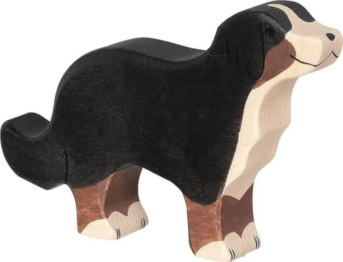 Holztiger 80627 Berner Sennenhund – handbemalte Holzfigur, Massivholz, Made in Europe
