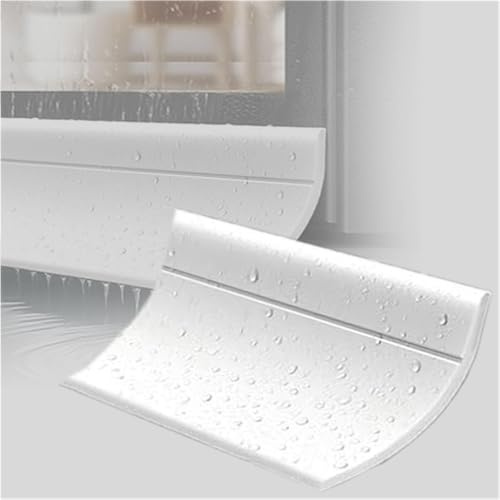 300 Cm Rain Drip Guard Above Door White Black, 1 2 3 4 5 Pcs Waterproof & Draft Proof Seal Strip for Doors, No Drill Window Rain Deflector Easy Installation(A-1 pc,Width 25MM)