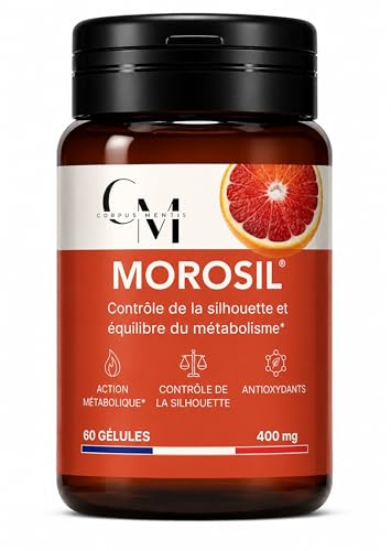 Morosil® Brûleur de Graisse Puissant et Rapide - Cure Minceur Ventre Plat - Perte de Poids Efficace Femme & Homme - Orange Sanguine de Sicile, Kola, Zinc & Vitamine C - 60 Gélules Vegan Extra Fort