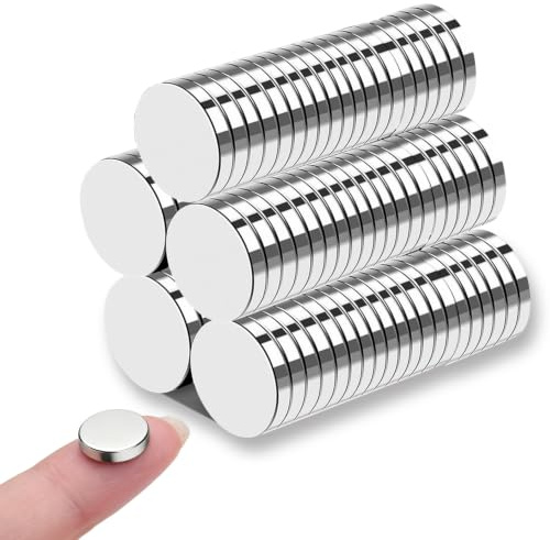 100 Pcs 8 mm x 2 mm Strong Magnet,Fridge Magnets,Mini Extra Strong,Whiteboard,Neodymium,Round,for Whiteboards, Fridge, Crafts