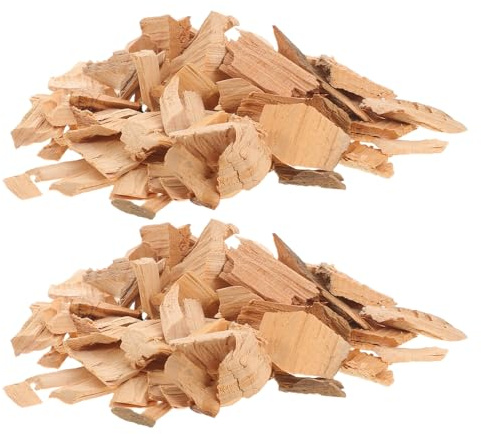 SUPVOX Trucioli di Legno di Cipresso per Affumicare 400g, Pellet Fumanti per Barbecue e Griglia, Trucioli Affumicati per Carne e Cocktail, Confezione da 2 Sacchetti per Cucina all’Aperto