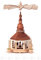 Rudolphs Schatzkiste Pyramide mit Seiffener Kirche und Kurrende, für Kerzen d=14mm Breite x Höhe x Tiefe 20,5 cmx29 cmx20,5 cm NEU Erzgebirge Tischpyramide Weihnachtspyramide