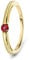 MIORE Schmuck Damen Verlobungsring mit Edelstein/Geburtsstein Rubin in rot Ring aus Gelbgold 9 Karat/ 375 Gold