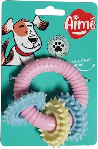 Aimé Jouet à mâcher pour petits chiens et chiots couleur pastel 10 cm