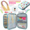 Coopay Rundstricknadeln 60 cm, 62 Teilig Bambus Stricknadeln mit Strickzubehör und Etui, 2,0 mm - 10 mm Runden Stricknadeln Set für Anfänger Kinder & Profis, Rundstricknadel Starter Set, Himmelblau