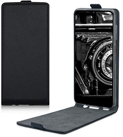 kwmobile Schutzhülle kompatibel mit Samsung Galaxy A12 - Hülle Handy - Flip Case Handyhülle Schwarz