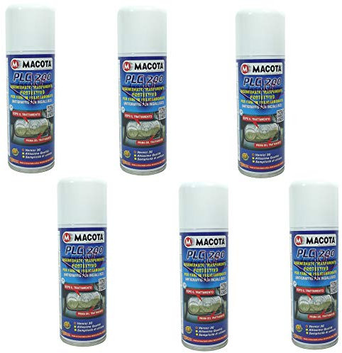 HITOPSELLER 6 Pezzi Vernice Spray MACOTA PLC 200 RINNOVA FANALI RAVVIVANTE Anti-Ingiallimento 200 ML