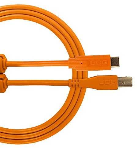 UDG GEAR Cable USB 2.0 (C-B) - Cavo USB 2.0 C a B ottimizzato per audio ad alta velocità, Arancione