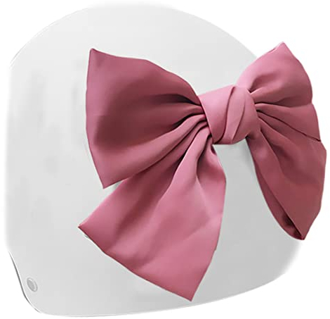 Schleifen für Helm, groß, einfarbig, Schleife, Skihelm, Dekoration, Damen, Weihnachtshelm, Zubehör für Skating-Helm, Rosa
