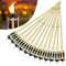 YRHome 24 torce da giardino in bambù per esterni, torcia da giardino naturale, fiaccole a olio da giardino, altezza 90 cm, con stoppino, olio per lampada, ricaricabile, decorazione da giardino