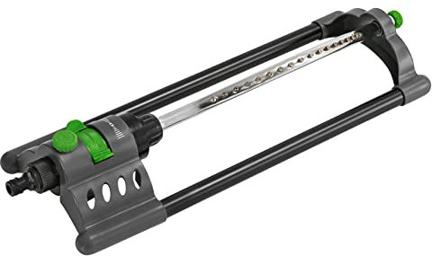 Dehner Viereckregner, für Flächenberegnung von ca. 270 m², 49.5 x 15.5 cm, Kunststoff/Aluminium, grau/hellgrün/silber