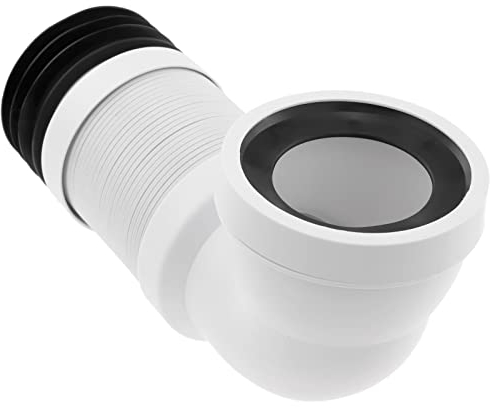 PrixPrime - Manguito Fabricado en PVC para Realizar conexión en Inodoro acodado de 90° Extensible ∅ 105mm